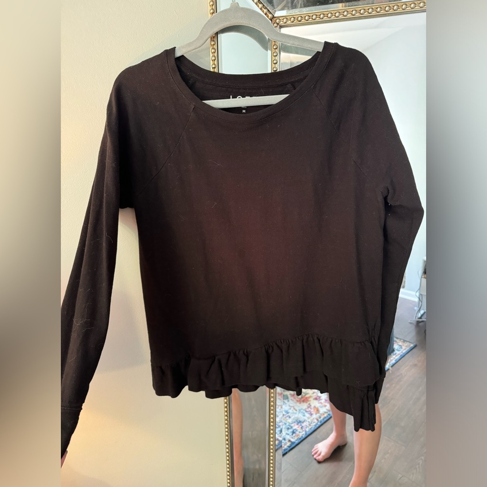 Loft black blouse